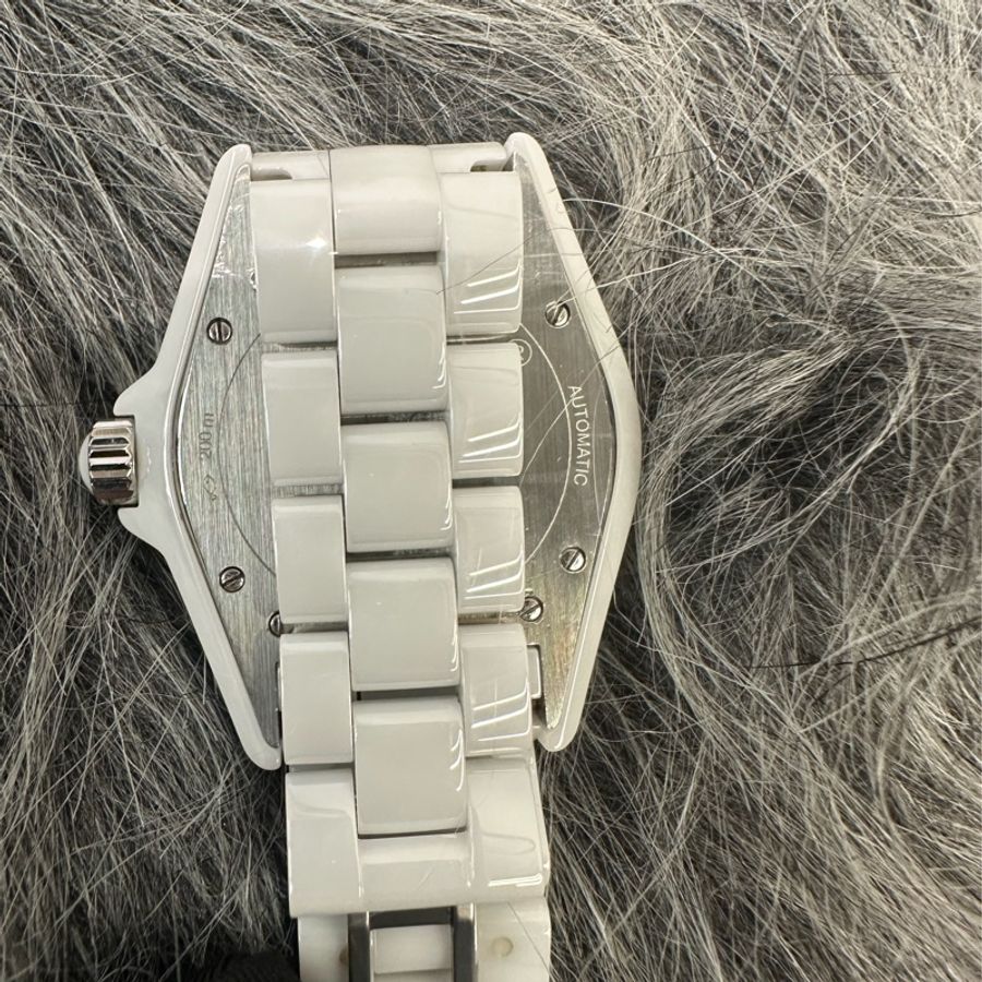 Chanel 白陶瓷12點鑽日期窗機械腕錶J12 H1629-5
