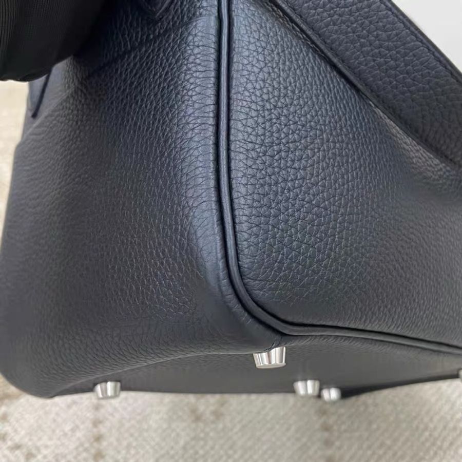 Hermes Lindy 26 黑銀-15
