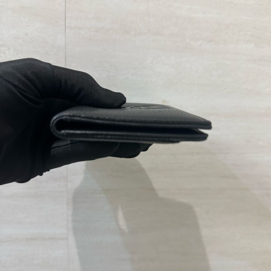 Chanel 黑荔枝牛皮對開2卡卡夾-2