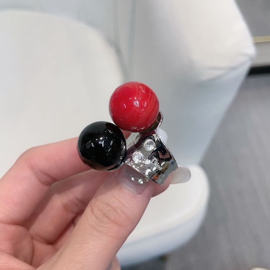 Dior tribales 紅黑圓球戒指XB759-12
