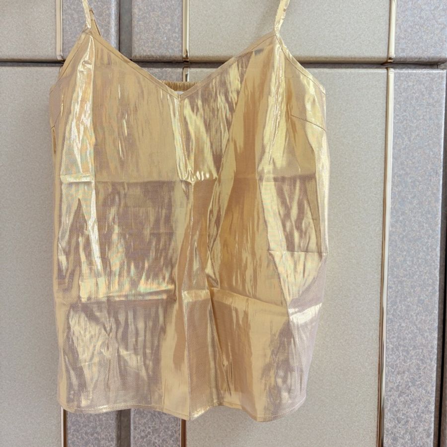 全新法國品牌Des Petits Hauts 時尚金色上衣 S~L可穿-5
