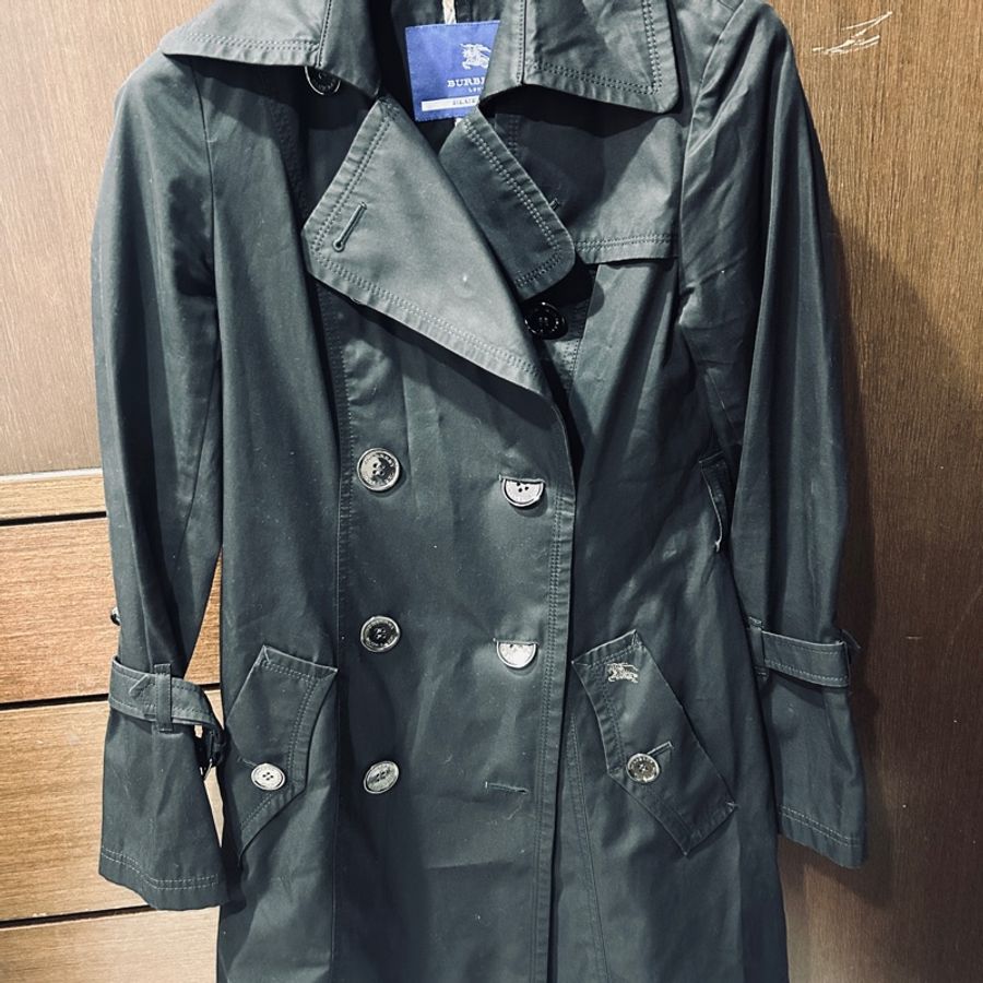 巴寶莉 burberry風衣外套藍標-4