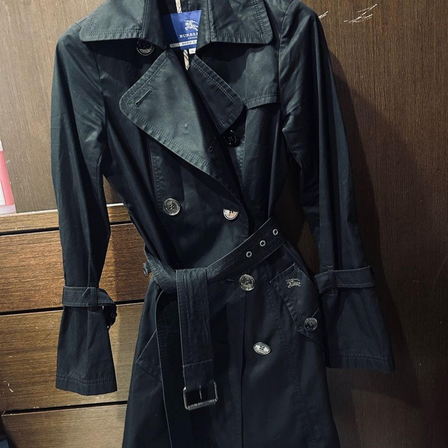 巴寶莉 burberry風衣外套藍標-6