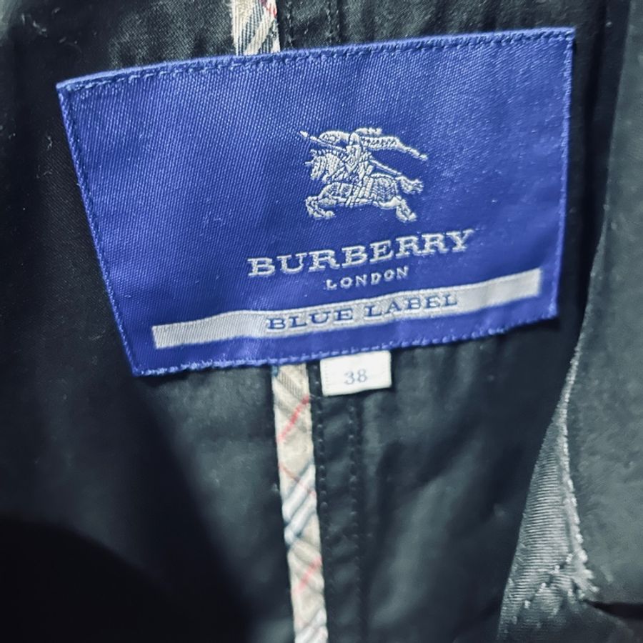 巴寶莉 burberry風衣外套藍標-9