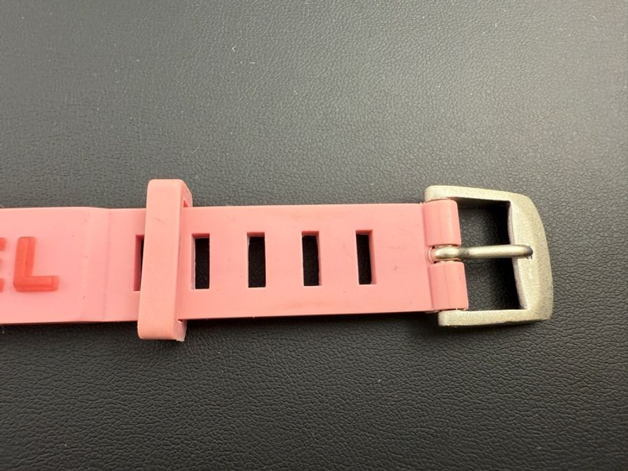 Chanel Vintage 99P 橡膠粉色配桃色字手帶-7