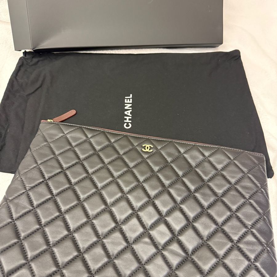 Chanel pouch clutch 經典黑色手拿包-0