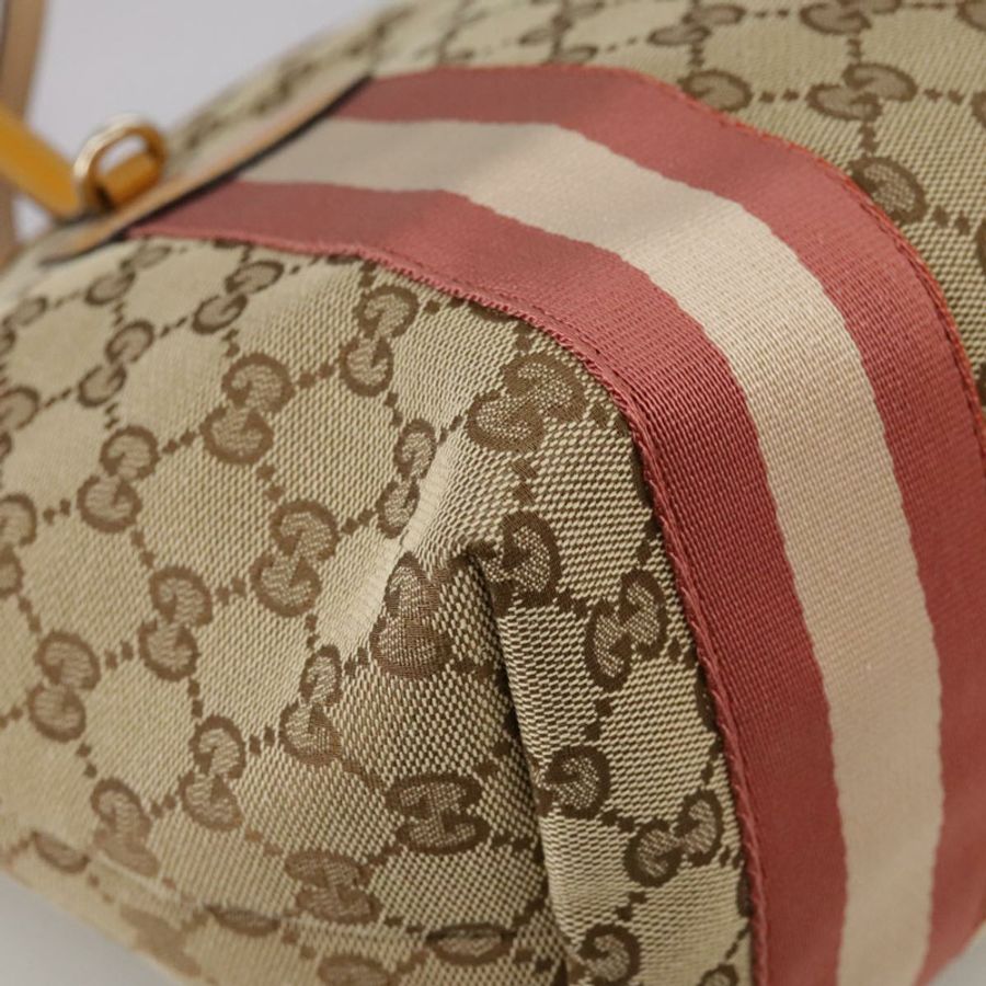 【日本直送】GUCCI GG帆布雪莉系列手提包 米色 金色 211971 正品 yk16245-9