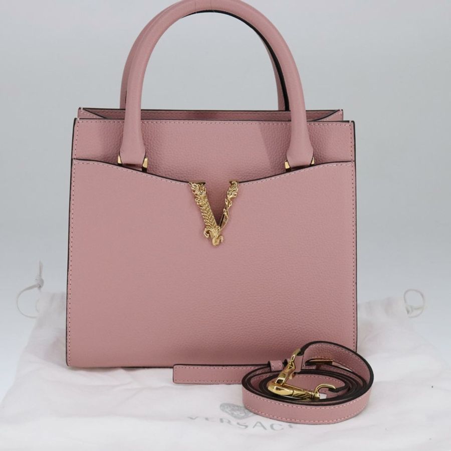 【日本直送】范思哲 (VERSACE) 手提包 皮革 兩用 粉紅色 正品 108430-22