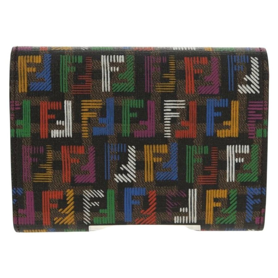 【日本直送】FENDI Zucca帆布三折皮夾 多色金色 正品 145553V-1
