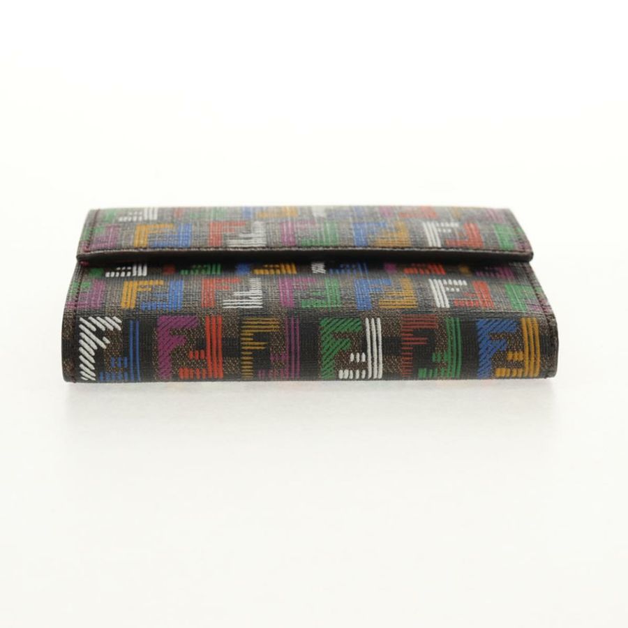 【日本直送】FENDI Zucca帆布三折皮夾 多色金色 正品 145553V-5