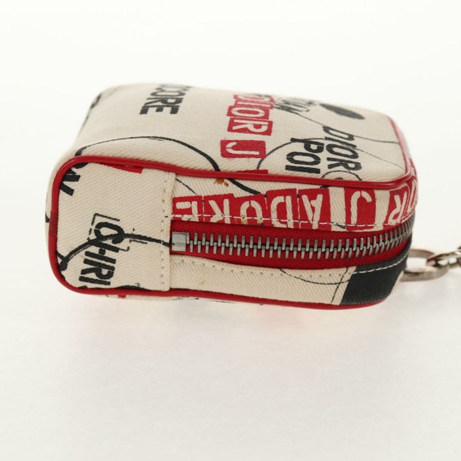 【日本直送】Christian Dior Hardcore 帆布手拿包 白色 紅色 正品 143024V-3