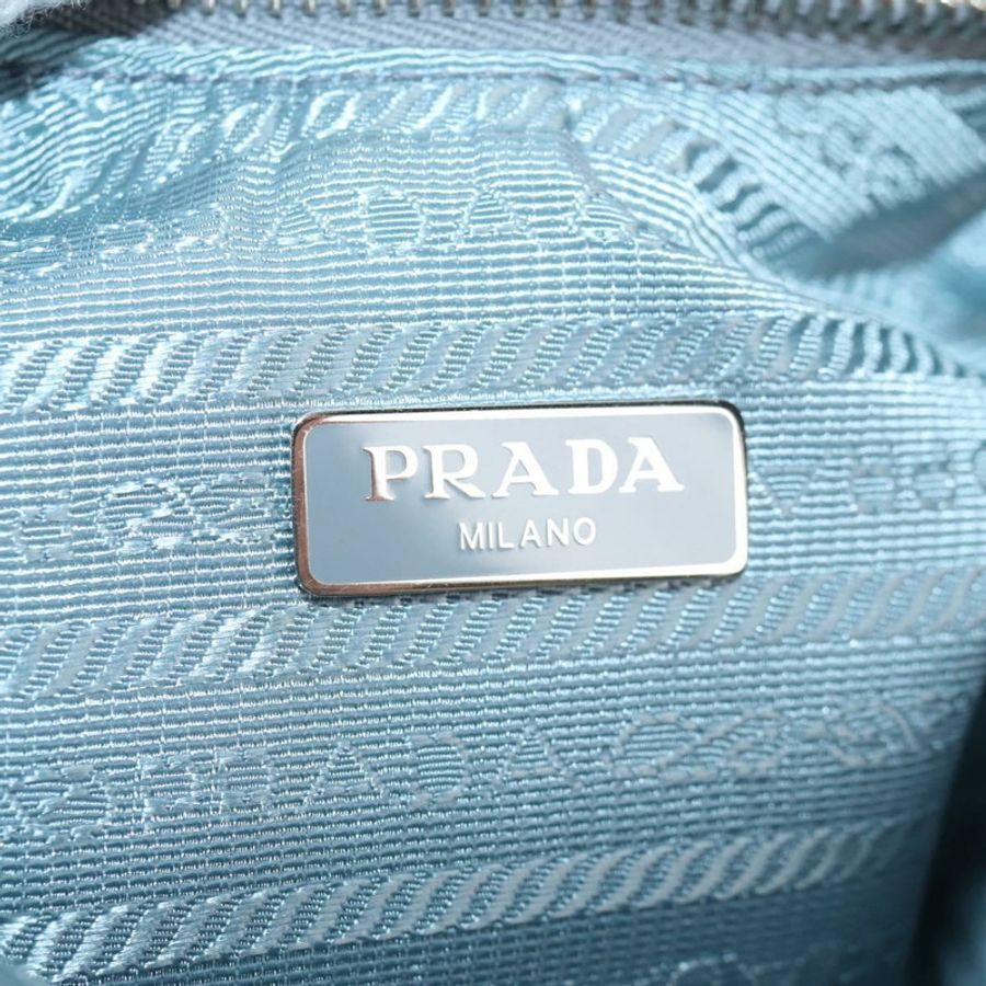 【日本直送】PRADA 尼龍鏈單肩包 淺藍色 銀色 正品 145974M-21