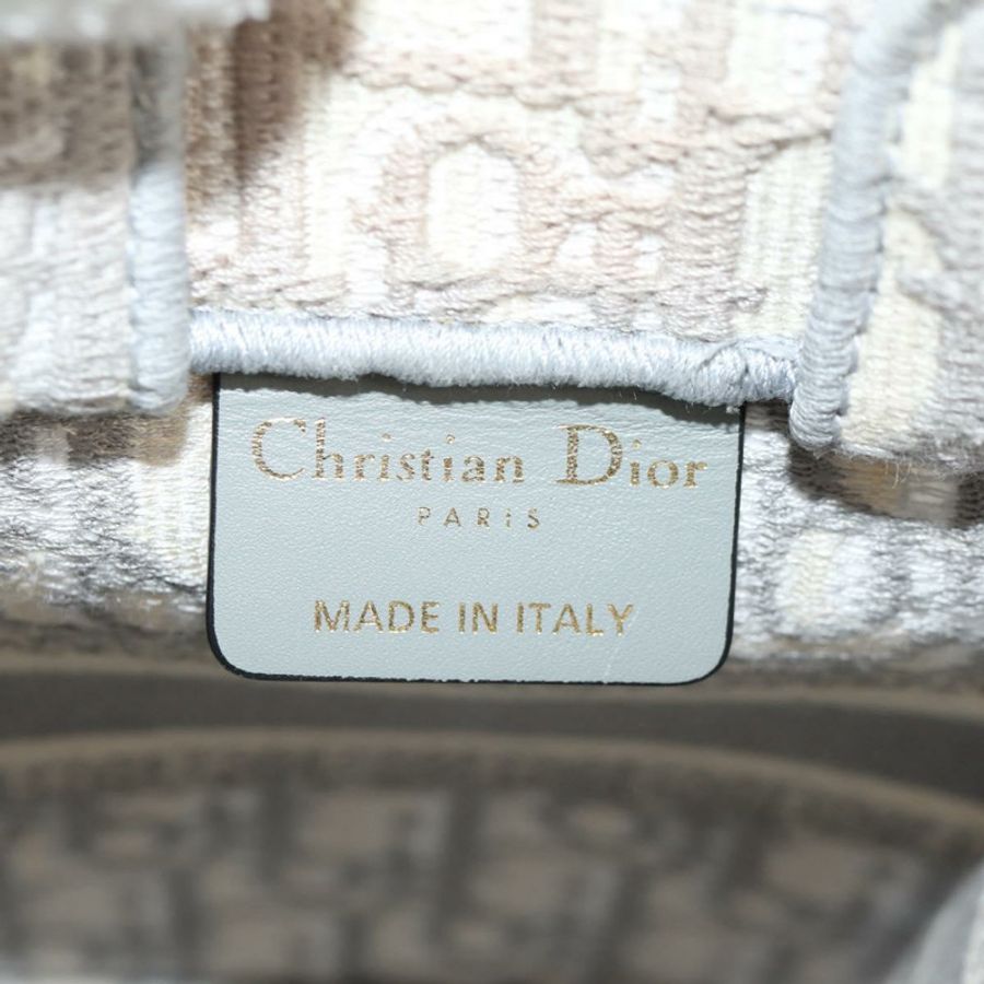 【日本直送】Christian Dior Oblique Book 手提單肩包 帆布 灰色 金色 正品 129785M-21