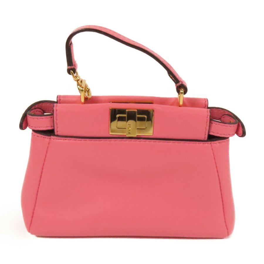 FENDI 牛皮皮革Micro Peekaboo金扣肩背袋-1
