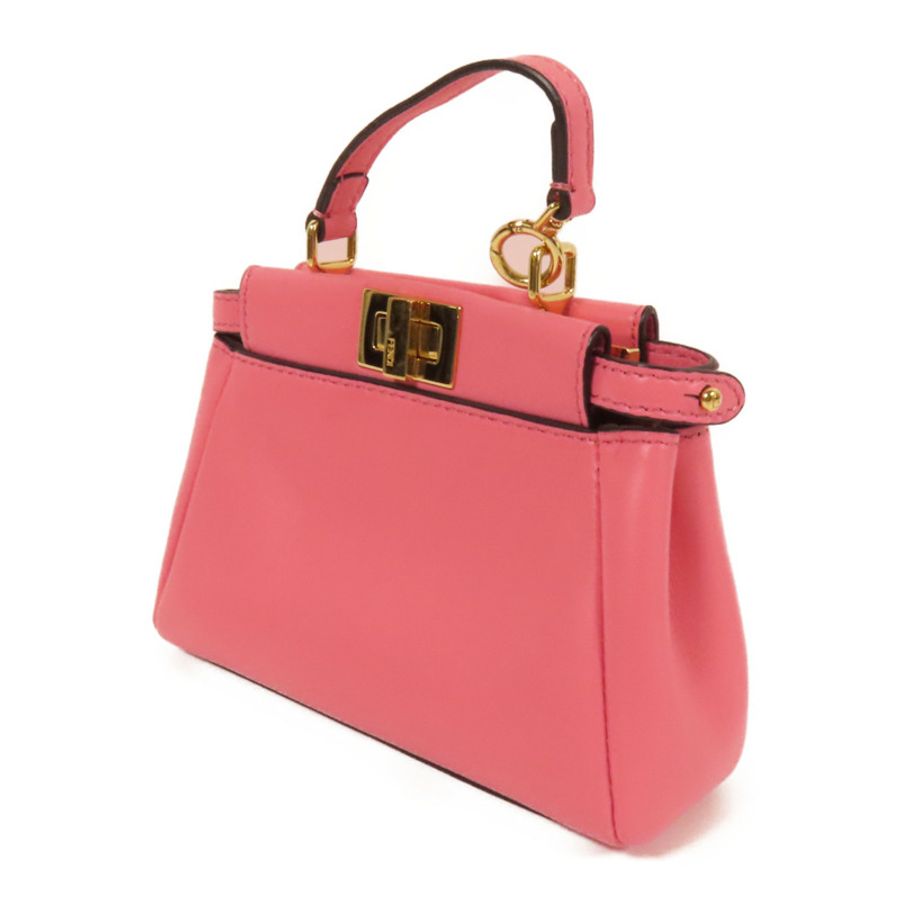 FENDI 牛皮皮革Micro Peekaboo金扣肩背袋-2
