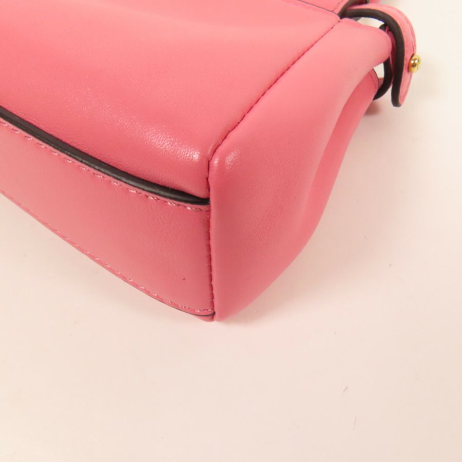 FENDI 牛皮皮革Micro Peekaboo金扣肩背袋-12
