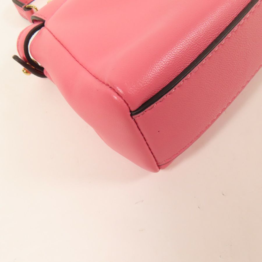FENDI 牛皮皮革Micro Peekaboo金扣肩背袋-13