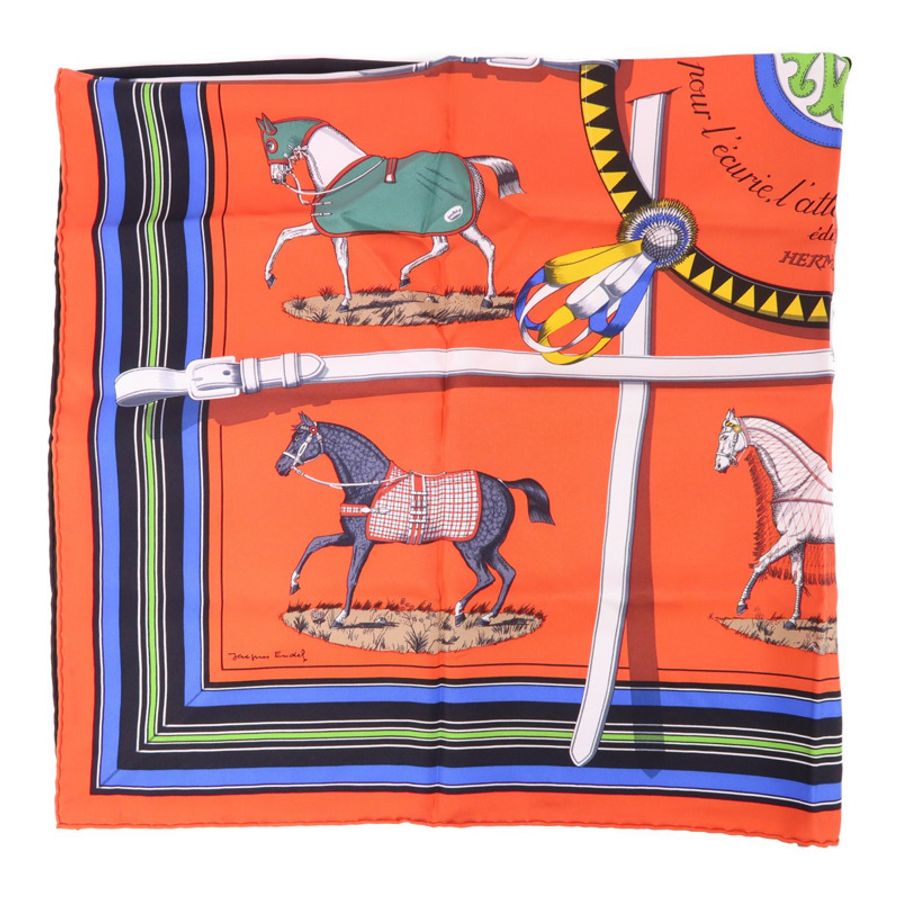 HERMES 絲質Scarf絲巾-3