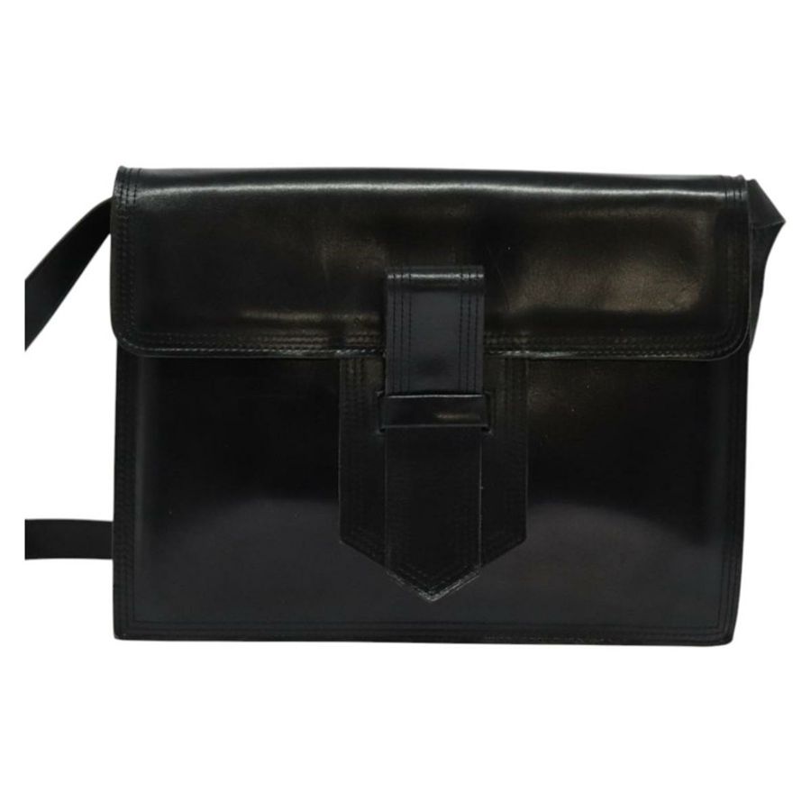 【日本直送】SAINT LAURENT 黑色金色皮革肩背包 正品 bs29361-12