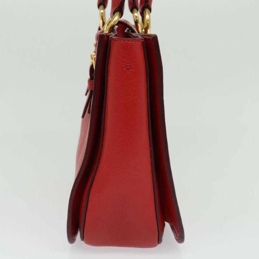 【日本直送】Miu Miu 手提包 皮革 紅色 金色 正品 bs29282-2