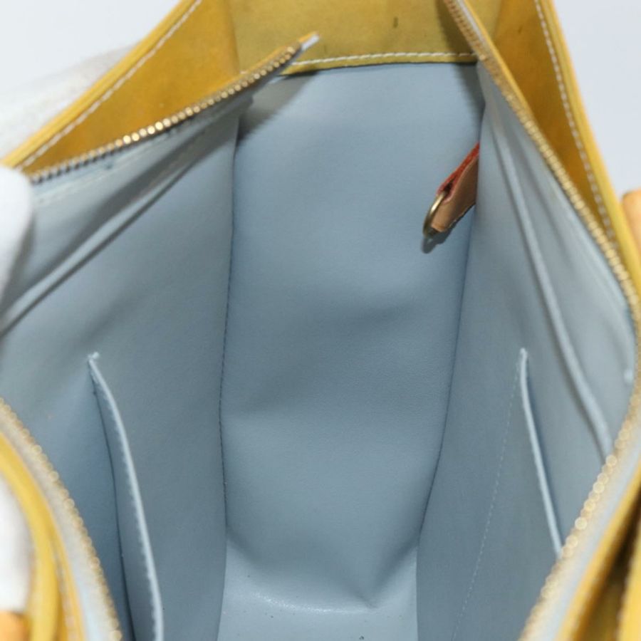 【日本直送】路易威登 Monogram Vernis Columbus 灰色手提包 M91028 LV Auth 142612-21