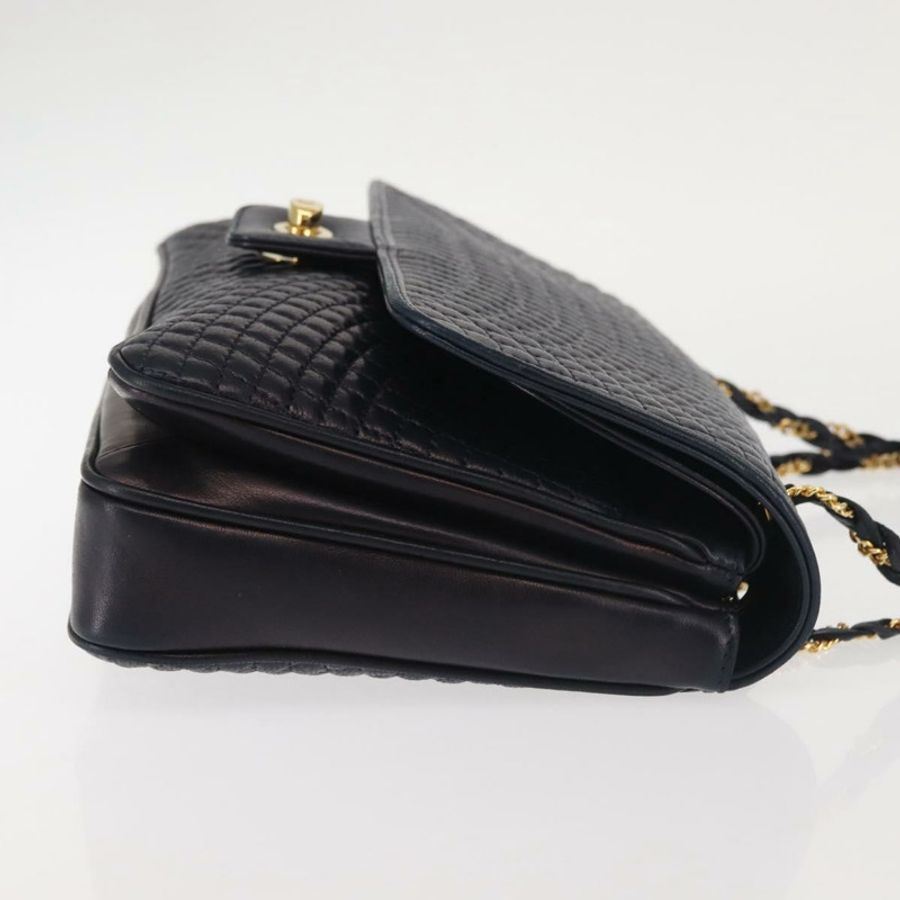 【日本直送】BALLY 鏈條單肩包 皮革 海軍藍 金色 正品 143089-2