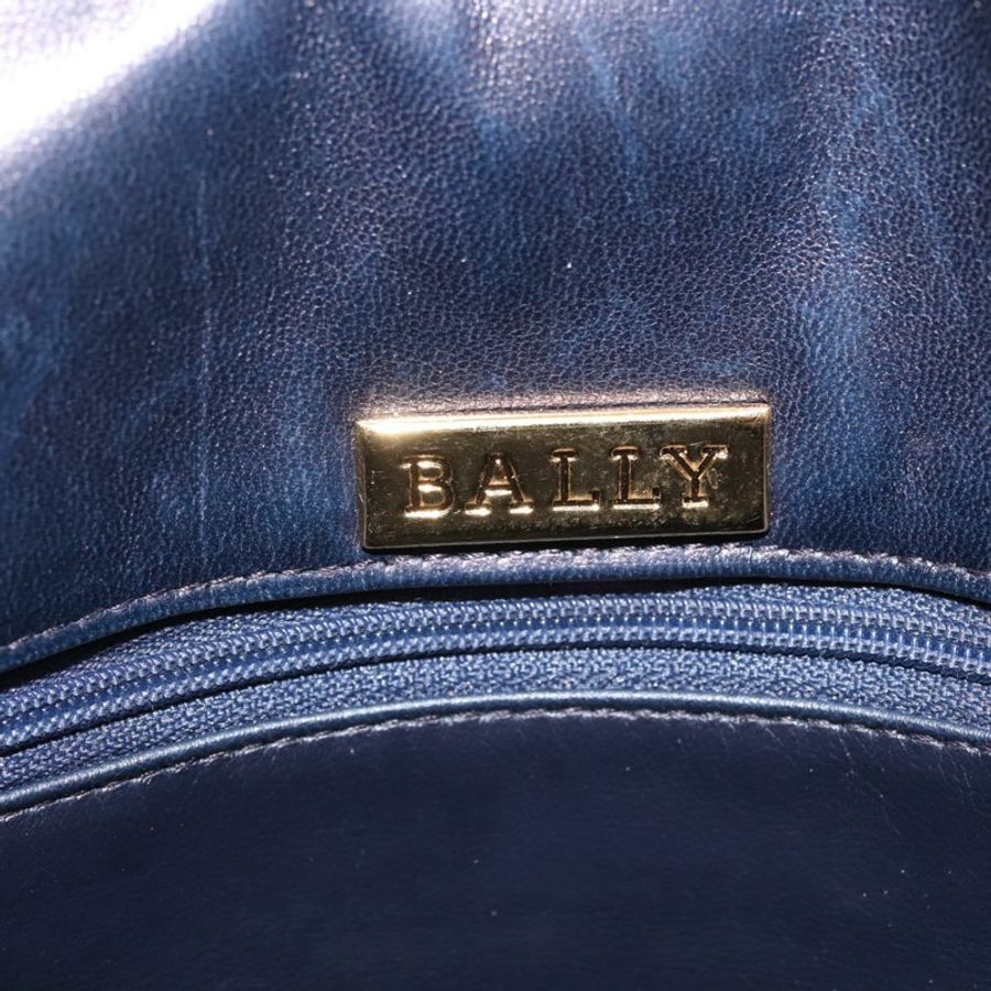 【日本直送】BALLY 鏈條單肩包 皮革 海軍藍 金色 正品 143089-17