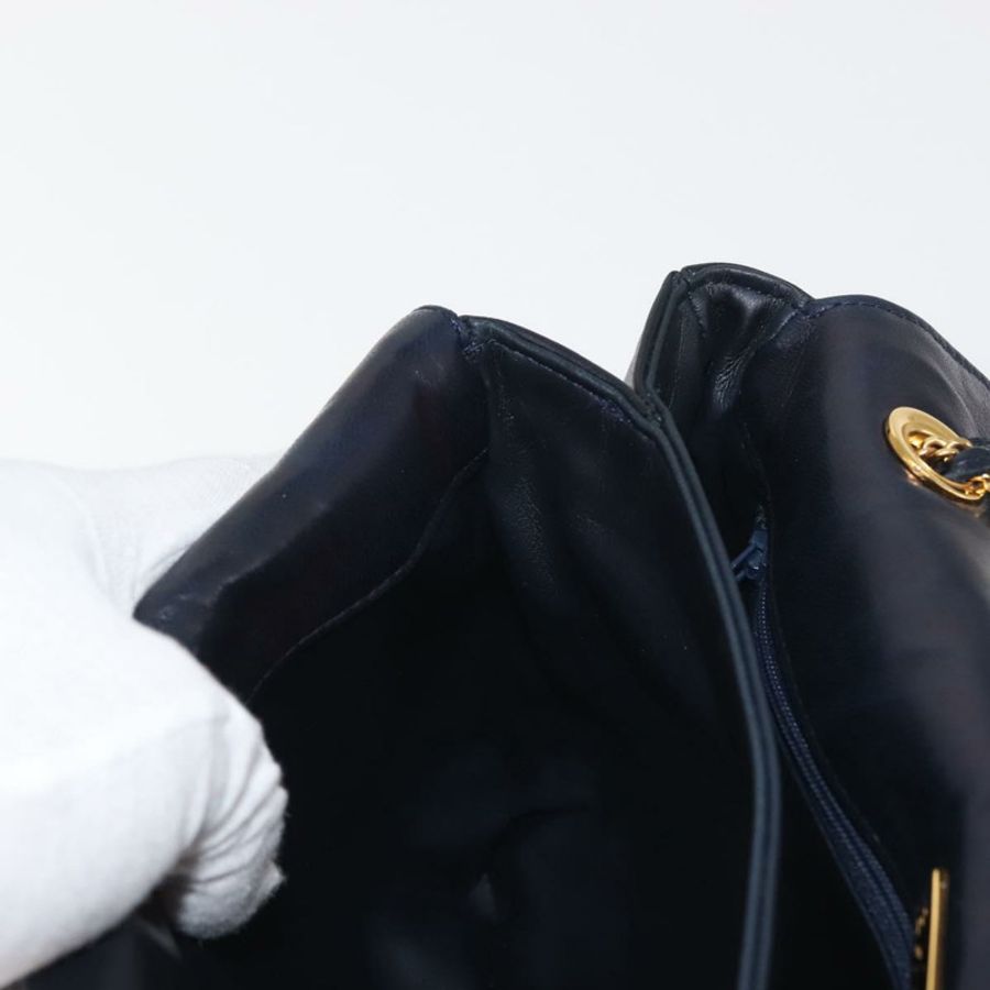 【日本直送】BALLY 鏈條單肩包 皮革 海軍藍 金色 正品 143089-22
