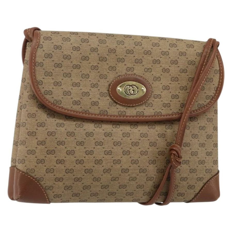 【日本直送】GUCCI Micro GG Supreme 單肩包 PVC 米色 金色 正品 143206-0