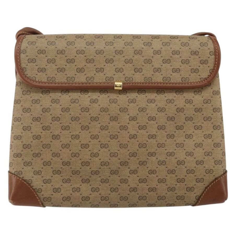 【日本直送】GUCCI Micro GG Supreme 單肩包 PVC 米色 金色 正品 143206-1