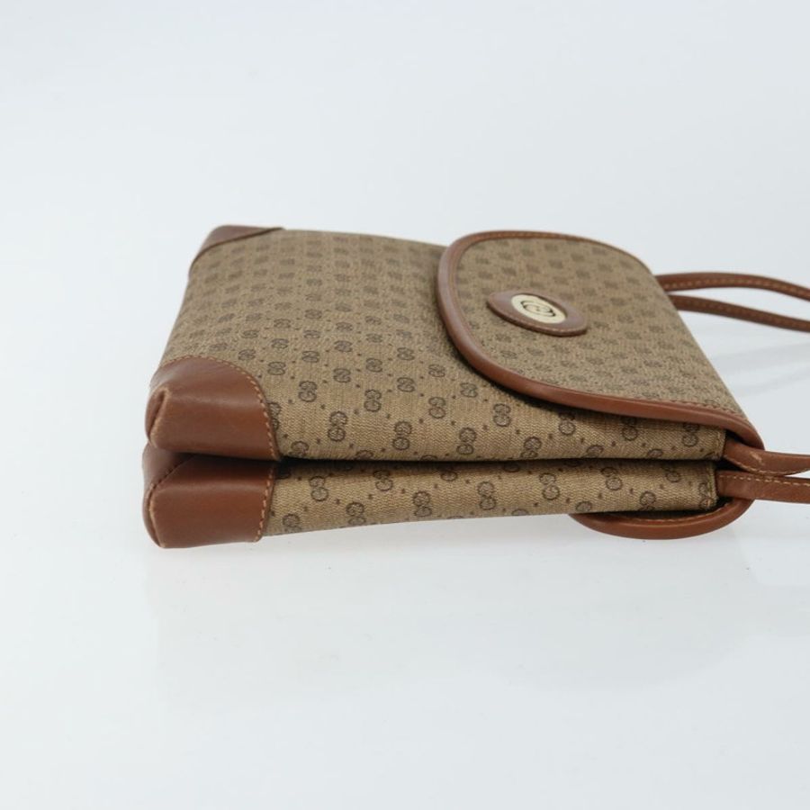 【日本直送】GUCCI Micro GG Supreme 單肩包 PVC 米色 金色 正品 143206-2
