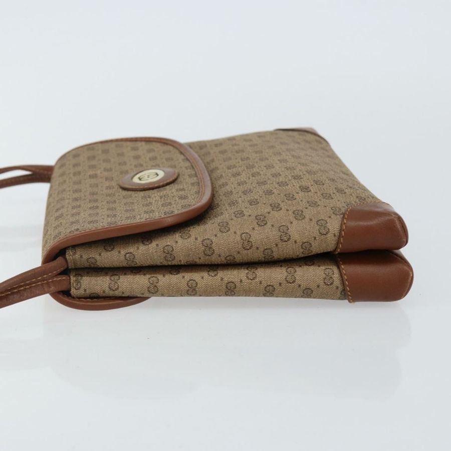 【日本直送】GUCCI Micro GG Supreme 單肩包 PVC 米色 金色 正品 143206-3