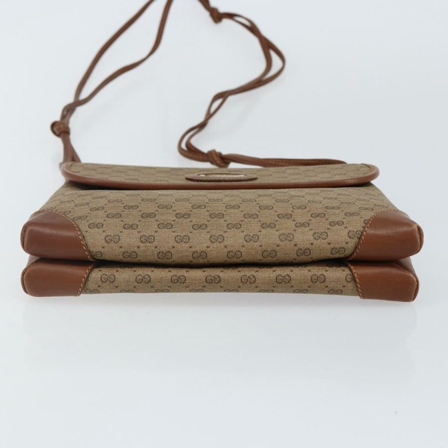 【日本直送】GUCCI Micro GG Supreme 單肩包 PVC 米色 金色 正品 143206-4
