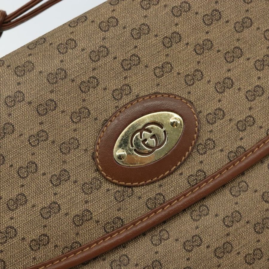 【日本直送】GUCCI Micro GG Supreme 單肩包 PVC 米色 金色 正品 143206-16