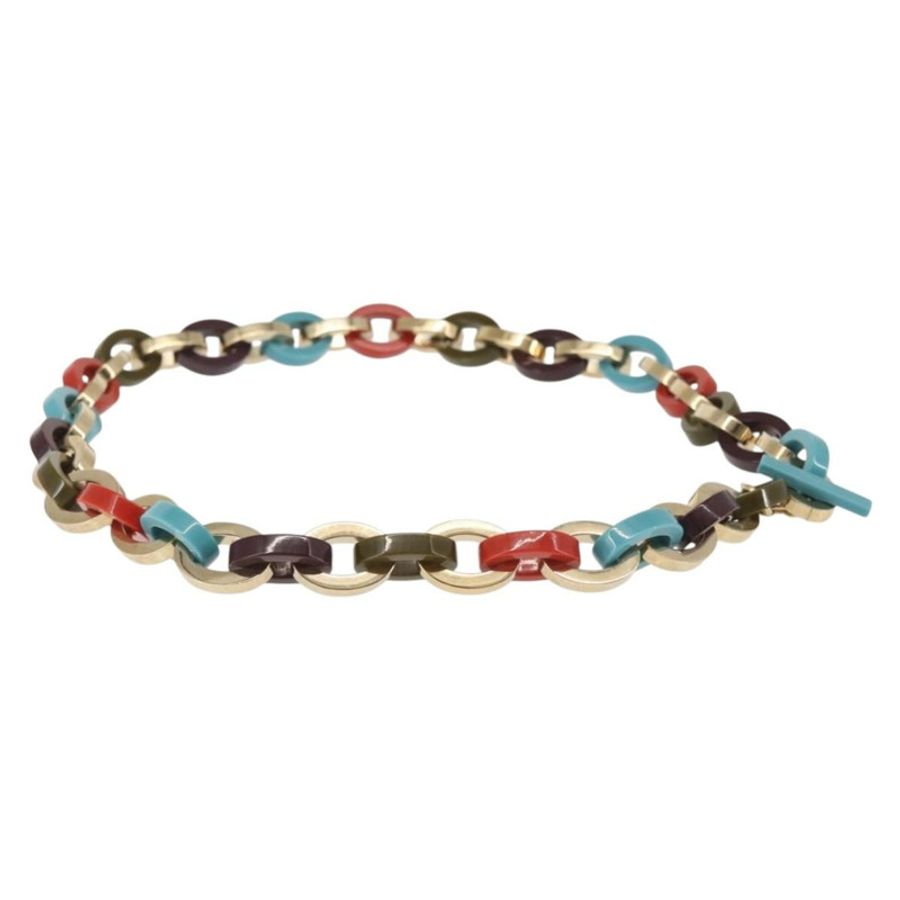 【日本直送】Salvatore Ferragamo 鏈條腰帶 塑膠 金色 正品 143233-3