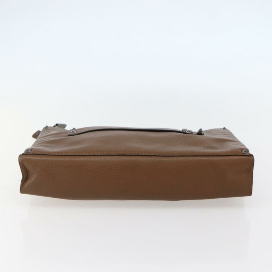 【日本直送】VALENTINO 棕色銀色皮革手拿包 正品 bs29681-5