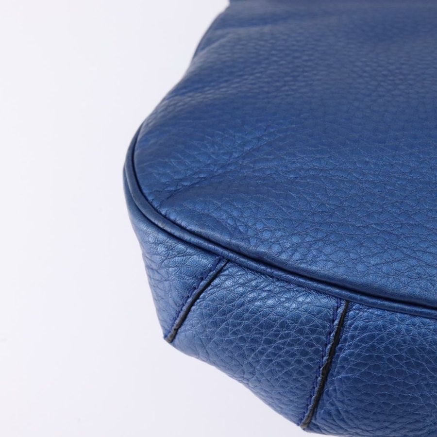 【日本直送】GUCCI 竹節肩背包 皮革 藍色 0525040 347101 正品 144873-14