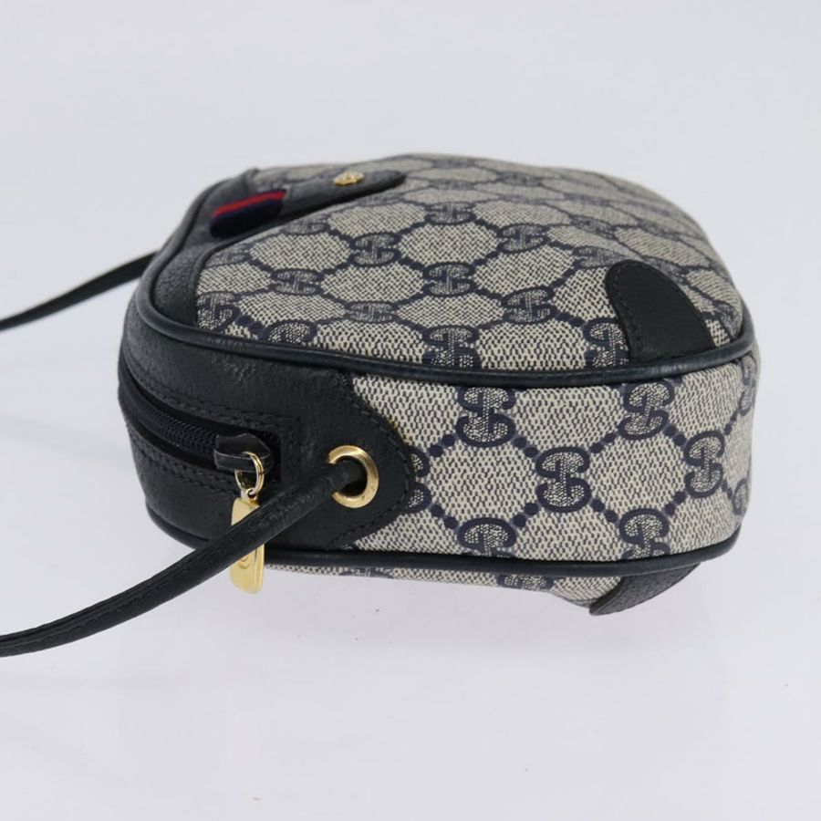【日本直送】GUCCI GG Supreme Sherry Line 單肩包 PVC 海軍藍 金色 89 02 066 正品 145357-2
