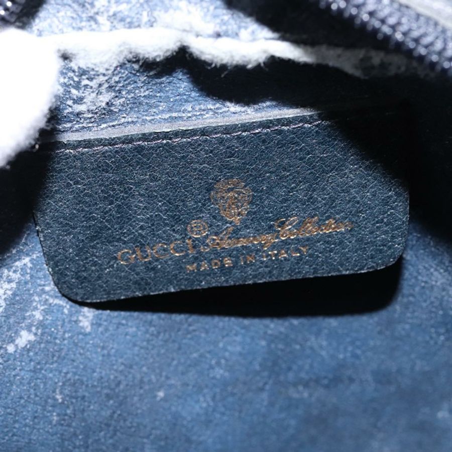 【日本直送】GUCCI GG Supreme Sherry Line 單肩包 PVC 海軍藍 金色 89 02 066 正品 145357-9