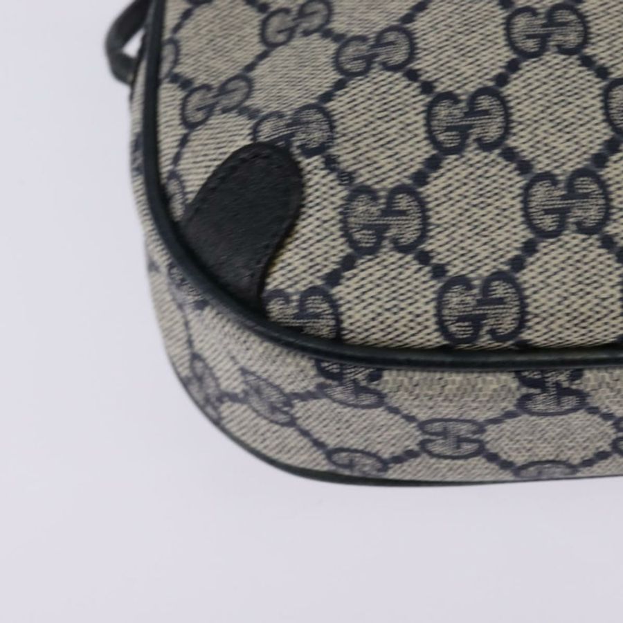 【日本直送】GUCCI GG Supreme Sherry Line 單肩包 PVC 海軍藍 金色 89 02 066 正品 145357-14