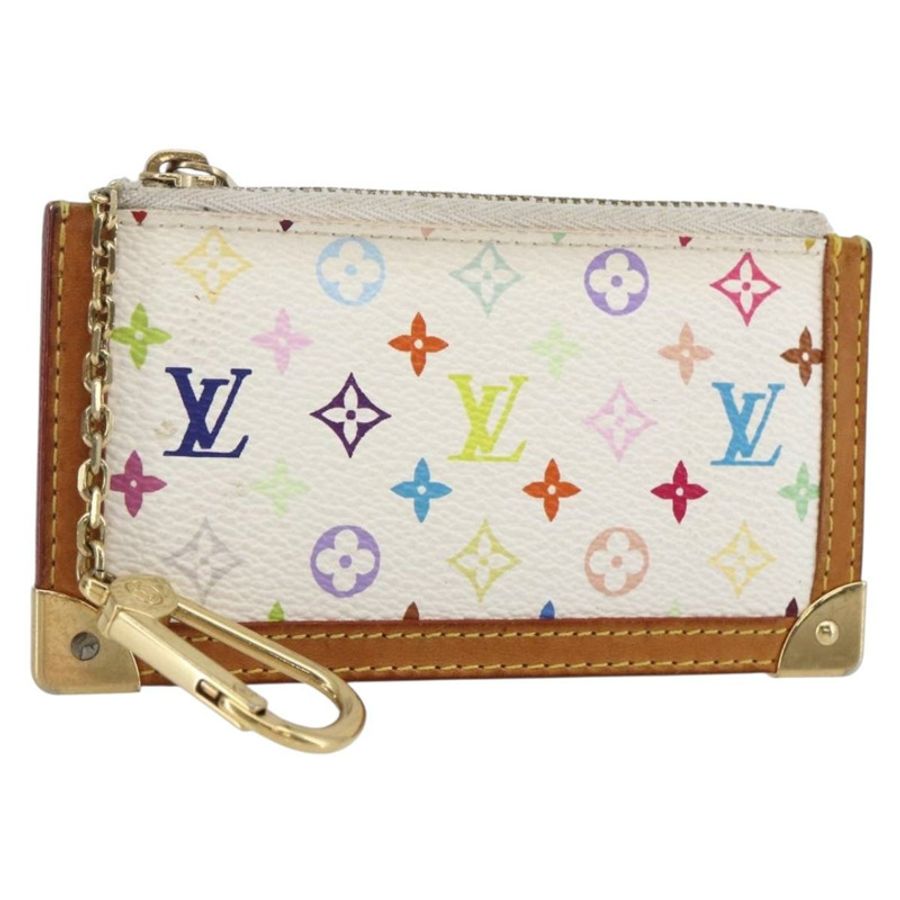 【日本直送】路易威登 Multicolor Pochette Cles 零錢包 白色 M92655 LV Auth 145789-0