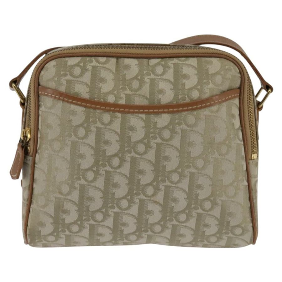 【日本直送】Christian Dior Trotter帆布肩背包 金色 米色 正品 145961-12