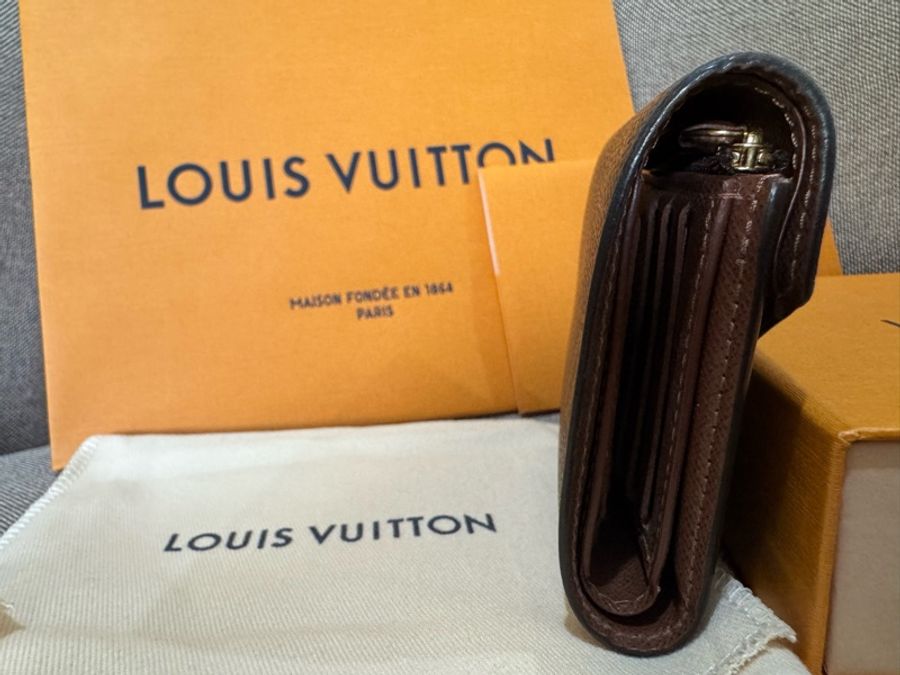 Louis Vuitton 專櫃大全配 老花經典短夾-9