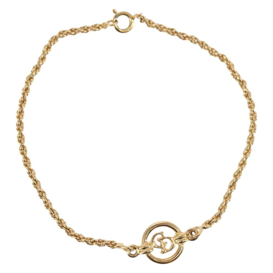 【日本直送】Christian Dior 圓形標誌手環 金屬金 正品 146060-0