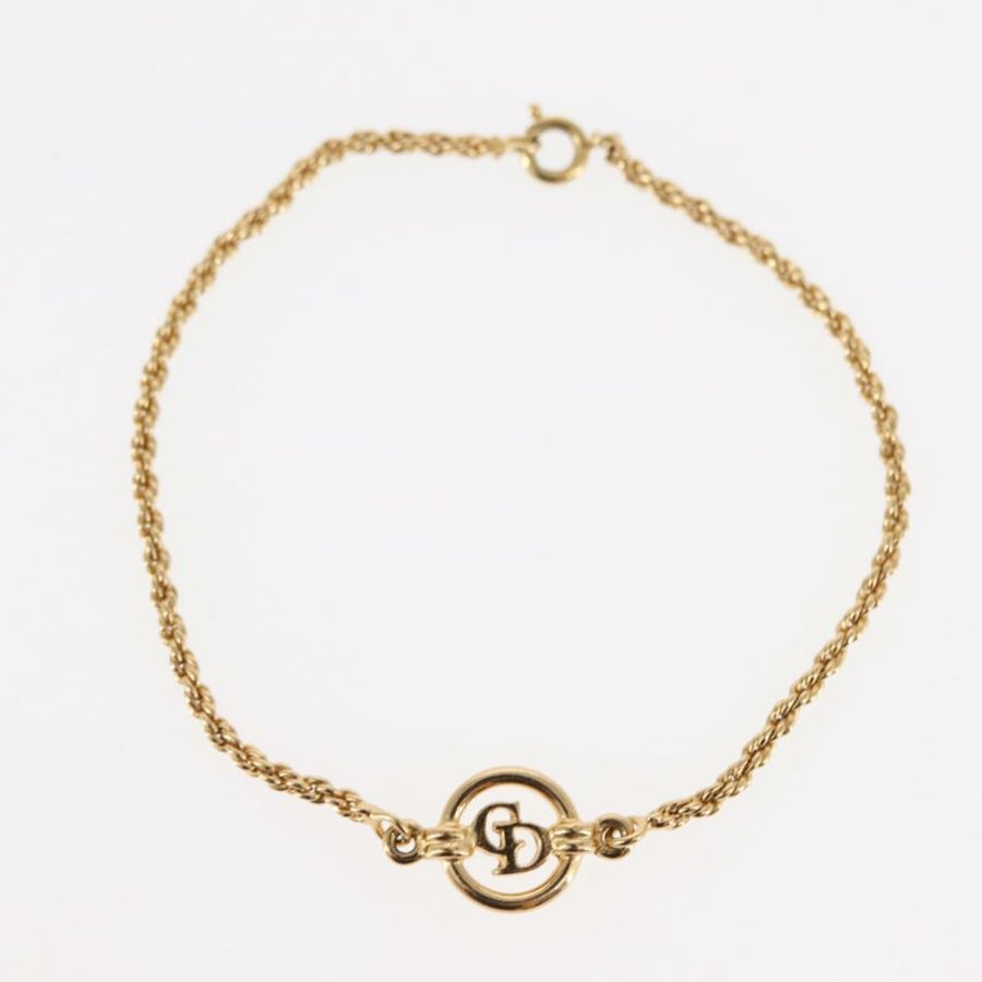 【日本直送】Christian Dior 圓形標誌手環 金屬金 正品 146060-1
