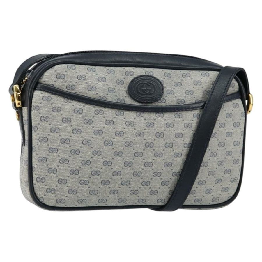【日本直送】GUCCI Micro GG Supreme 單肩包 PVC 海軍藍/金色 007 56 0095 Auth fm4868-0
