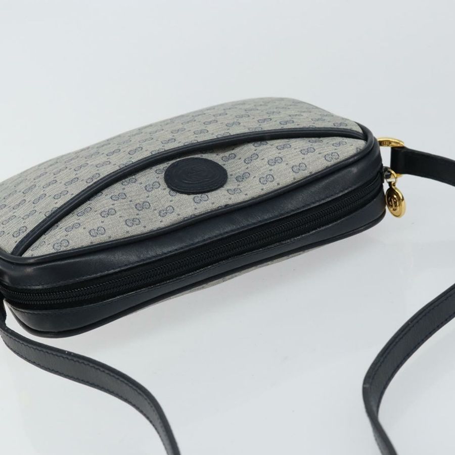 【日本直送】GUCCI Micro GG Supreme 單肩包 PVC 海軍藍/金色 007 56 0095 Auth fm4868-5