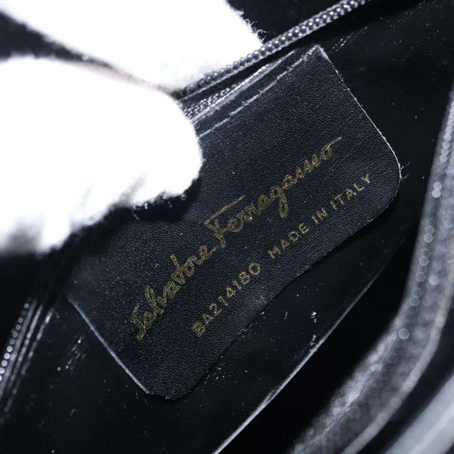 【日本直送】Salvatore Ferragamo Vala 單肩包 皮革 海軍藍 金色 正品 bs29928-11