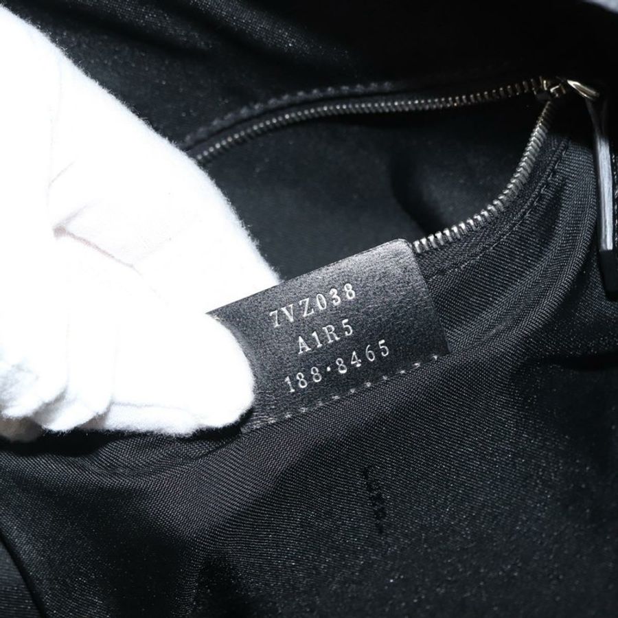 【日本直送】FENDI Zucca帆布雙肩包 黑色 銀色 Auth hk3119-11