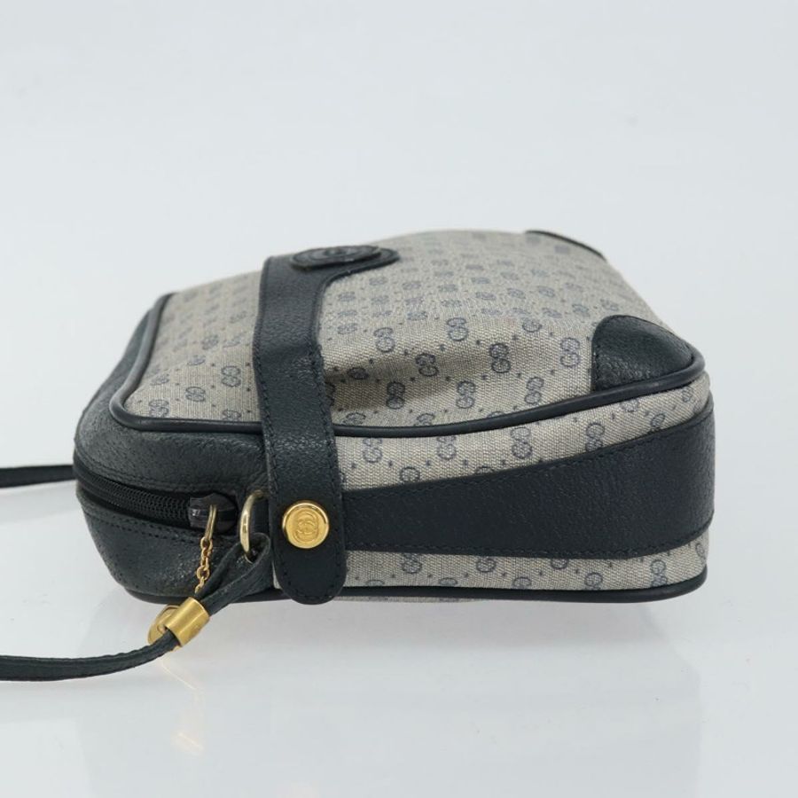 【日本直送】GUCCI Micro GG帆布單肩包 PVC皮革 海軍藍 正品 sw1590-3
